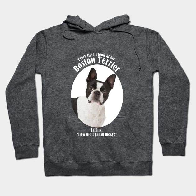 Lucky Boston Terrier Hoodie by You Had Me At Woof